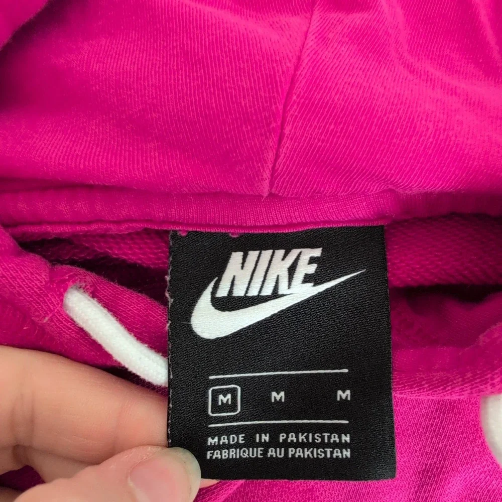 Nike World Tour Pink Hoodie Graphic Smiley Face French Terry Size M Unisex‎